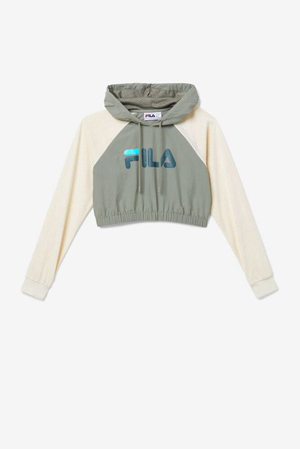 Fila Isha Cropped Women's Hoodies - Lightsteelblue,NZ 240-72410